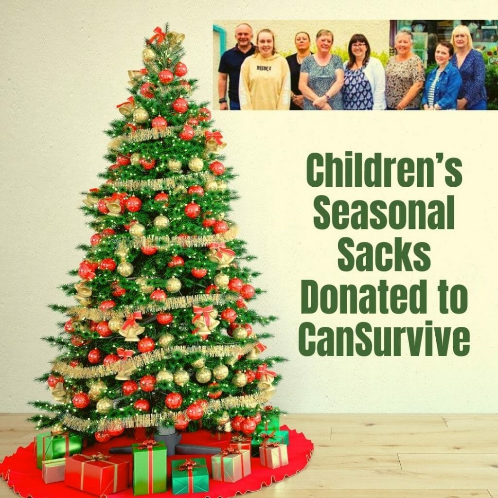 Children with Cancer Christmas Sack Donation to CanSURVIVE