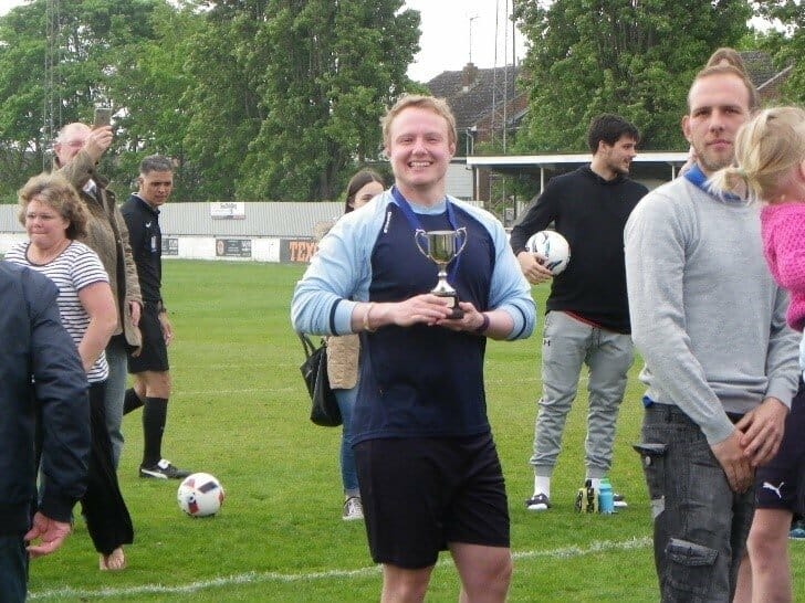 The team went on to win 2-1 and I received a winner’s medal