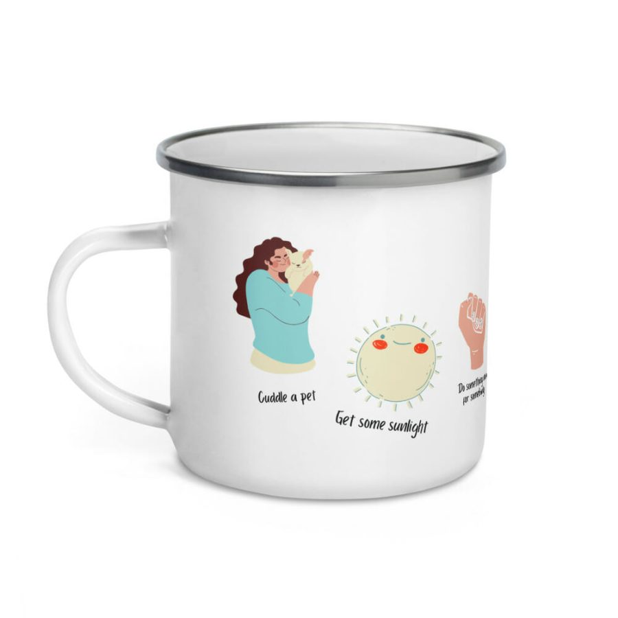 Self Care Woman Enamel Mug