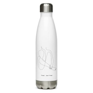 Stainless Steel Water Bottle White 17Oz Front 6176798C33138