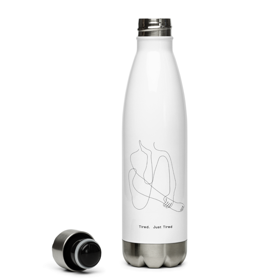 Stainless Steel Water Bottle White 17Oz Front 6176Df3Fb13Eb