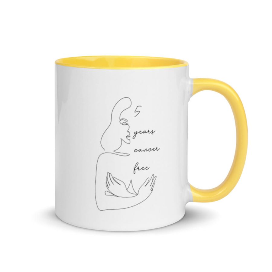 White Ceramic Mug With Color Inside Yellow 11Oz Right 617680B9158D4