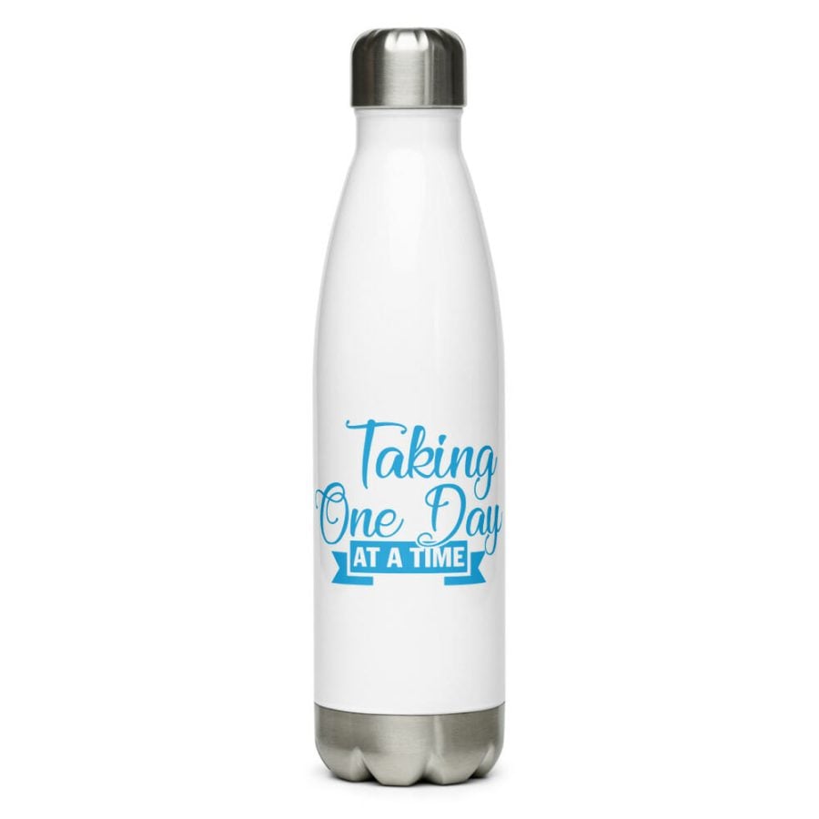 Stainless Steel Water Bottle White 17Oz Front 61Bcf11D88034