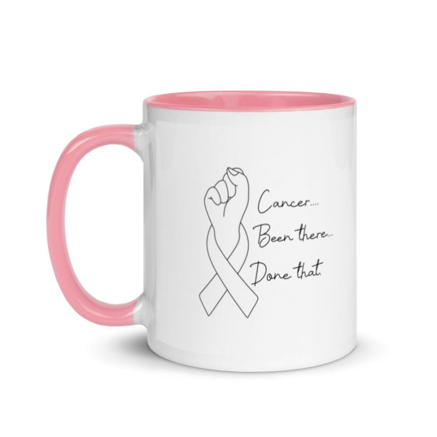White Ceramic Mug With Color Inside Pink 11Oz Left 61B49435Bf0Af