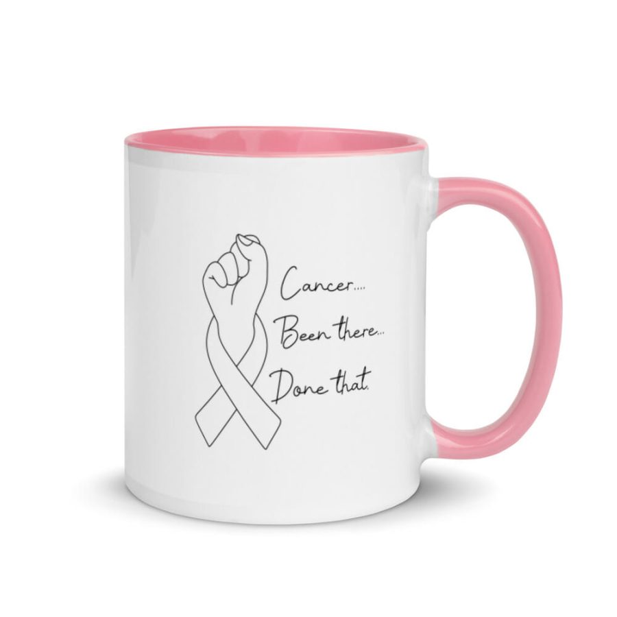 White Ceramic Mug With Color Inside Pink 11Oz Right 61B49435Bf060