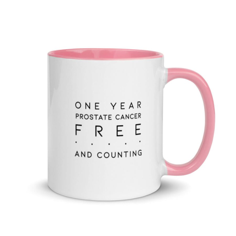 White Ceramic Mug With Color Inside Pink 11Oz Right 61B49B12295Ff
