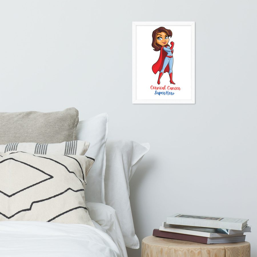 Cervical Cancer Superhero | Printed Matte Framed Poster