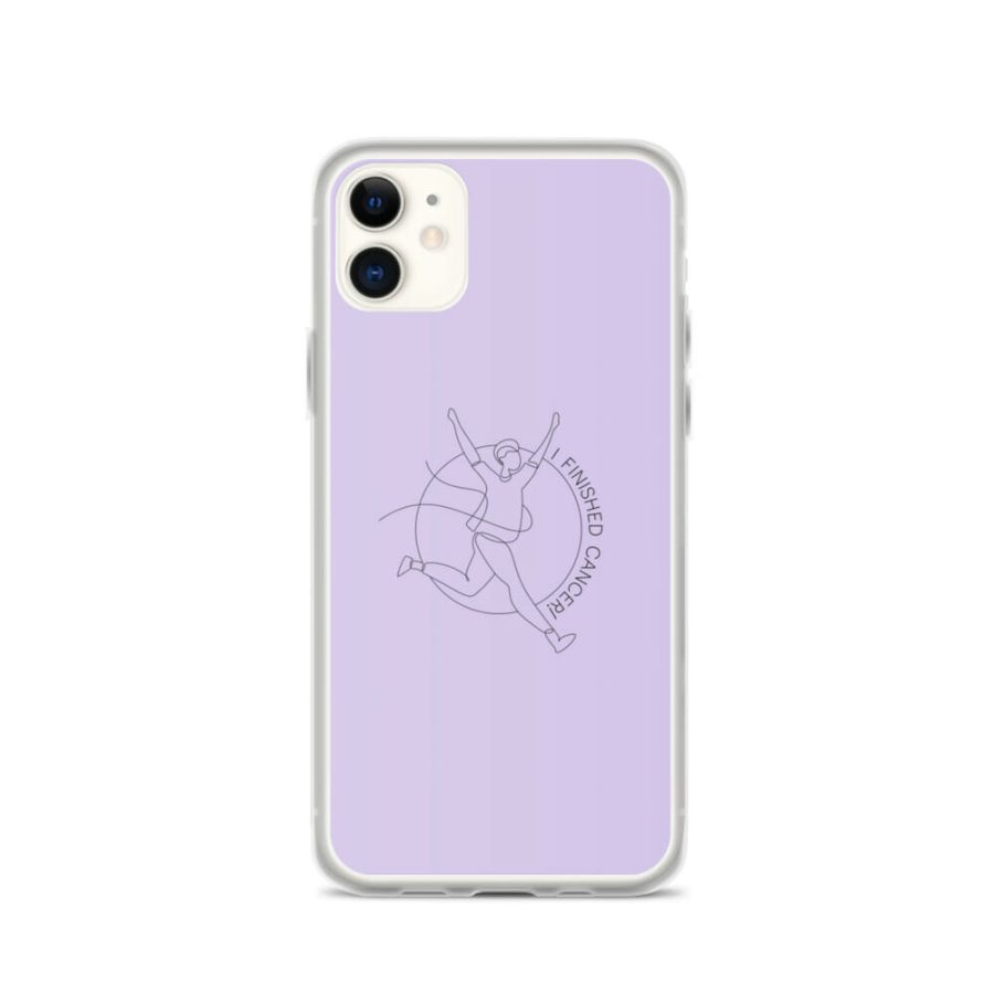 Purple iPhone Case: Cartoon 'I Finished Cancer' Design for Triumph Over Cancer - Image 8