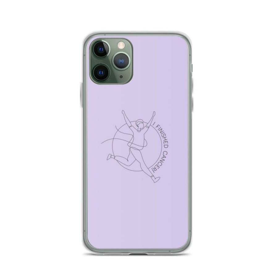Purple iPhone Case: Cartoon 'I Finished Cancer' Design for Triumph Over Cancer - Image 9