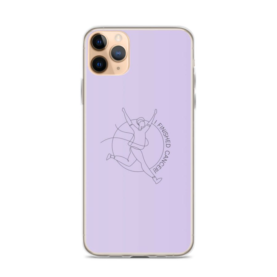 Purple iPhone Case: Cartoon 'I Finished Cancer' Design for Triumph Over Cancer - Image 11