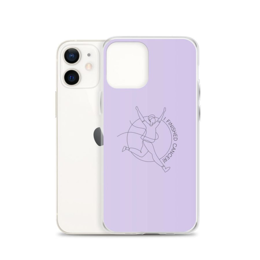 Purple iPhone Case: Cartoon 'I Finished Cancer' Design for Triumph Over Cancer - Image 14
