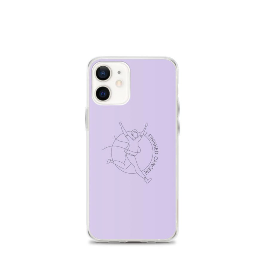 Purple iPhone Case: Cartoon 'I Finished Cancer' Design for Triumph Over Cancer - Image 15