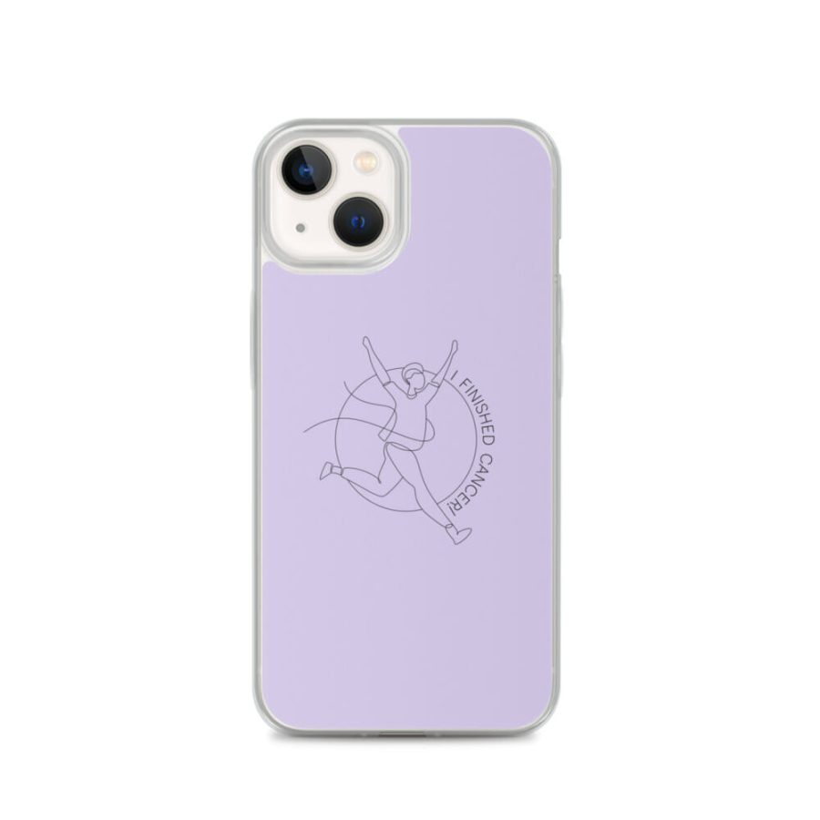 Purple iPhone Case: Cartoon 'I Finished Cancer' Design for Triumph Over Cancer - Image 31