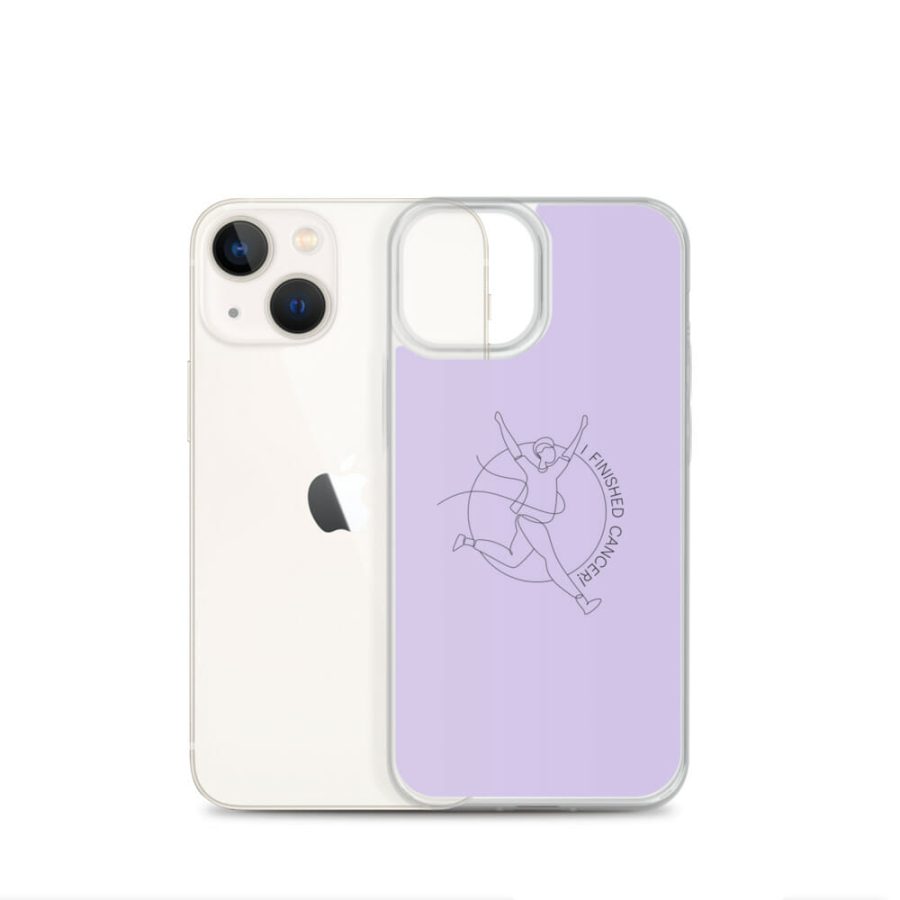 Purple iPhone Case: Cartoon 'I Finished Cancer' Design for Triumph Over Cancer - Image 25