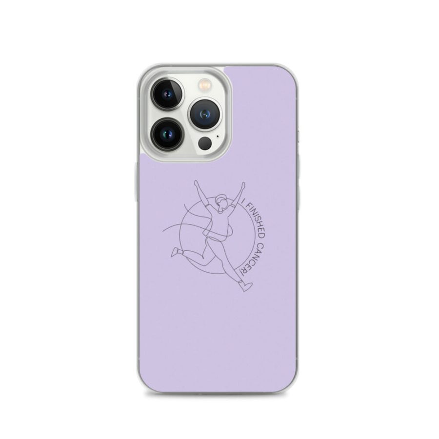 Purple iPhone Case: Cartoon 'I Finished Cancer' Design for Triumph Over Cancer - Image 28