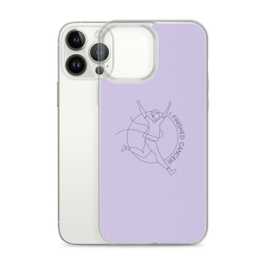 Purple iPhone Case: Cartoon 'I Finished Cancer' Design for Triumph Over Cancer - Image 27