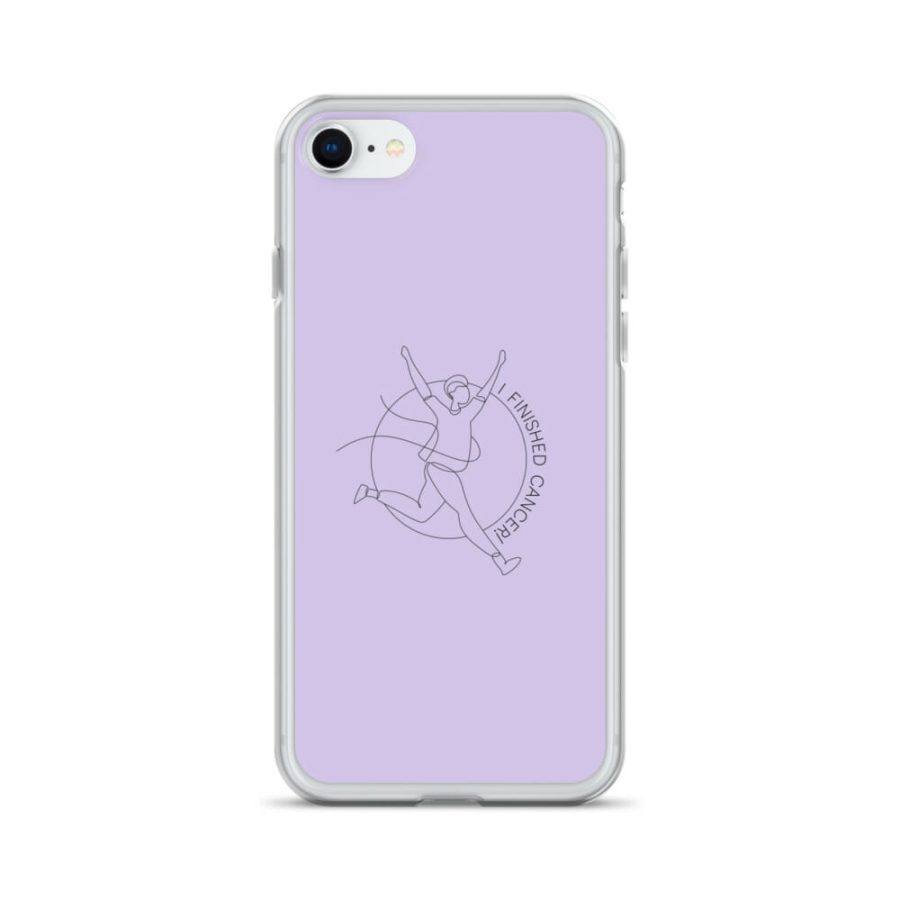 Purple iPhone Case: Cartoon 'I Finished Cancer' Design for Triumph Over Cancer - Image 33