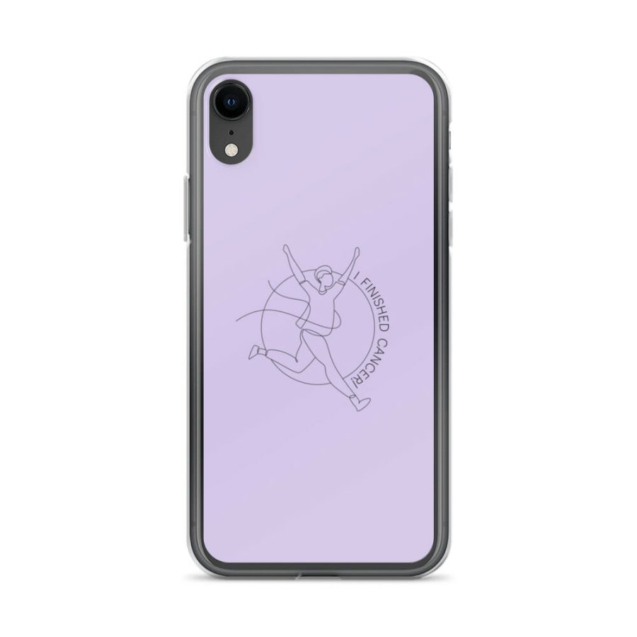 Purple iPhone Case: Cartoon 'I Finished Cancer' Design for Triumph Over Cancer - Image 39