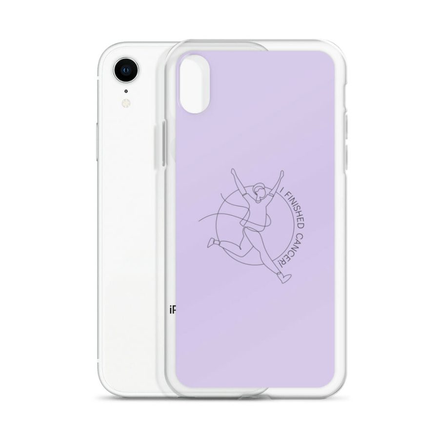Purple iPhone Case: Cartoon 'I Finished Cancer' Design for Triumph Over Cancer - Image 42
