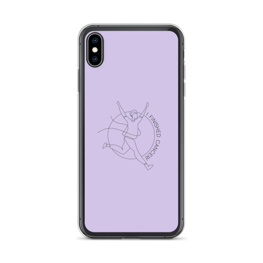 Purple iPhone Case: Cartoon 'I Finished Cancer' Design for Triumph Over Cancer - Image 43