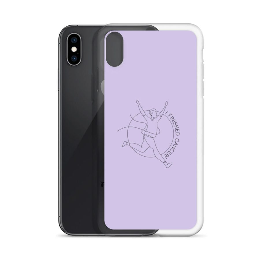 Purple iPhone Case: Cartoon 'I Finished Cancer' Design for Triumph Over Cancer - Image 44