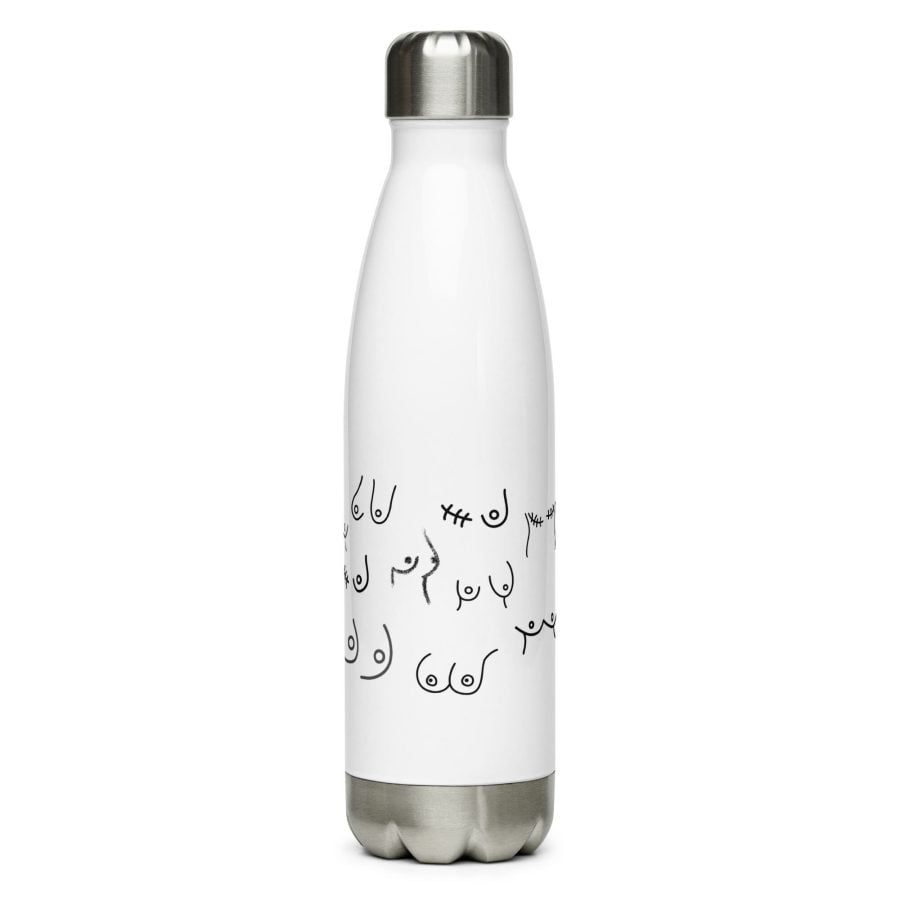 Stainless Steel Water Bottle White 17Oz Left 6294Ec00B8376