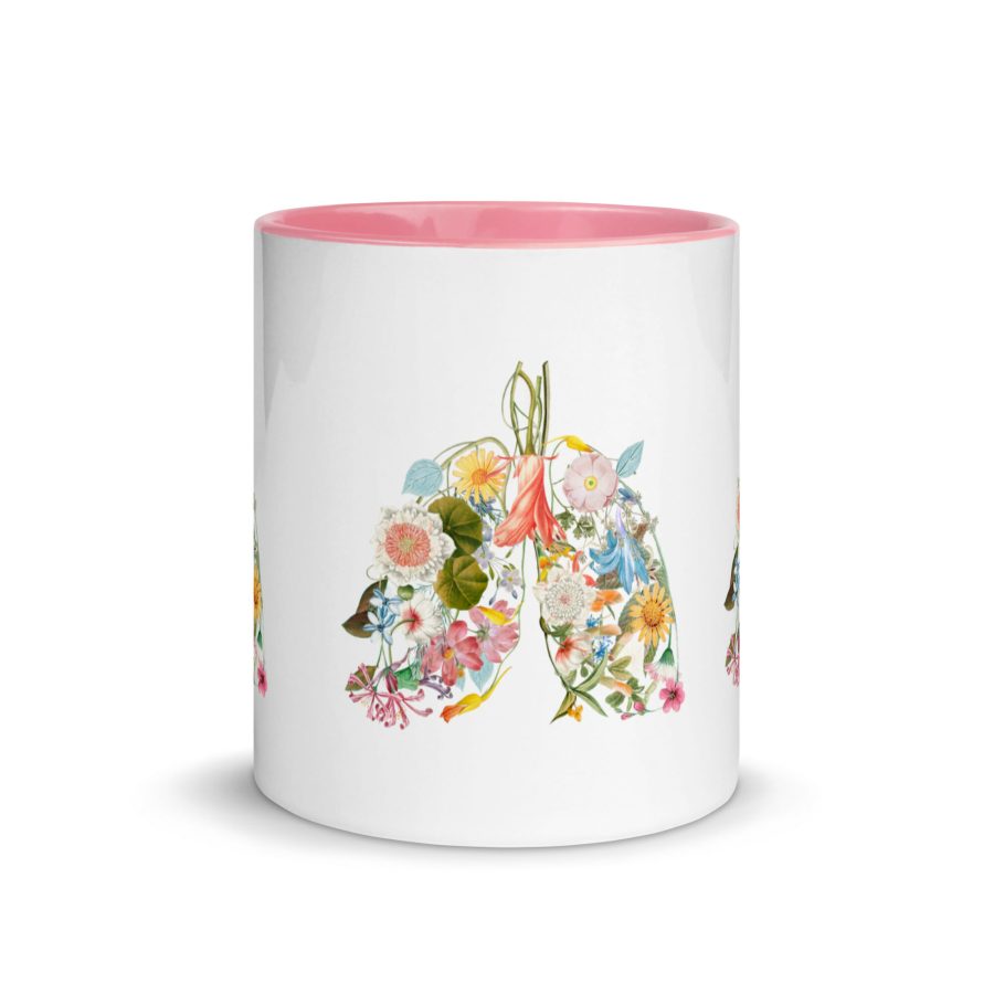White Ceramic Mug With Color Inside Pink 11Oz Front 629Afc019Ba92