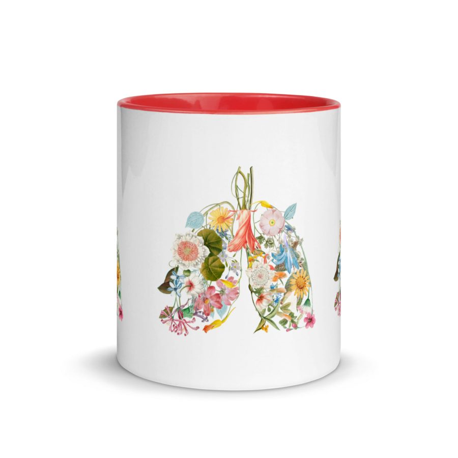 White Ceramic Mug With Color Inside Red 11Oz Front 629Afc019B834