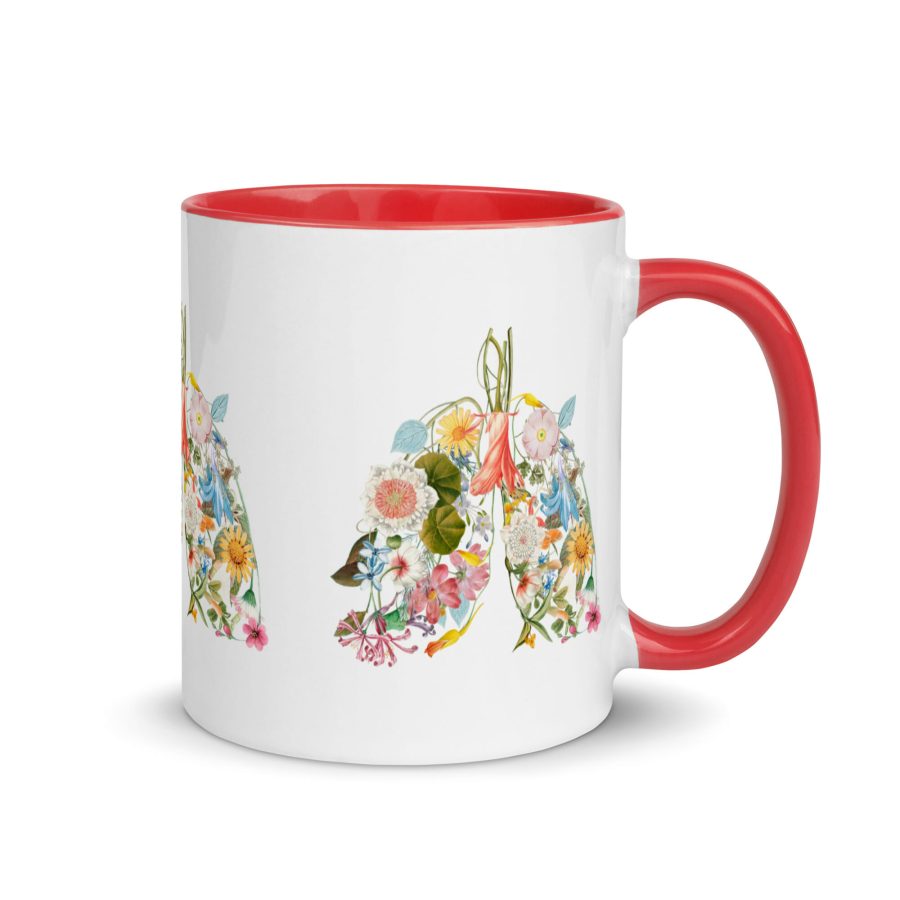 White Ceramic Mug With Color Inside Red 11Oz Right 629Afc019B7Ee