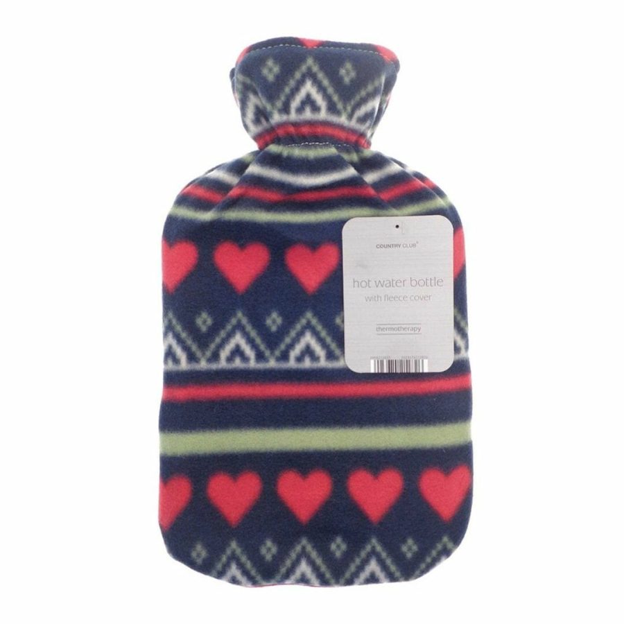 Fair Isle Hearts Lightweight Fleece 2L Hot Water Bottle