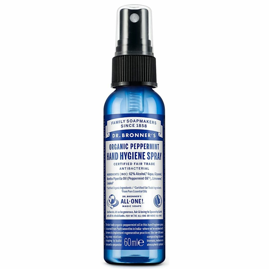 Organic Peppermint Hand Hygiene Spray - Dr Bronner