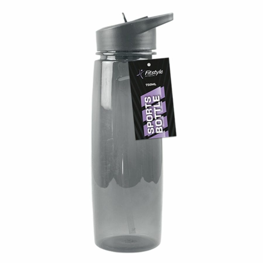 Drinking Water Bottle With Straw | Grey | 750ml