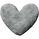 Silver Mastectomy Pillow | Plush Heart Shape Cushion - 30cm