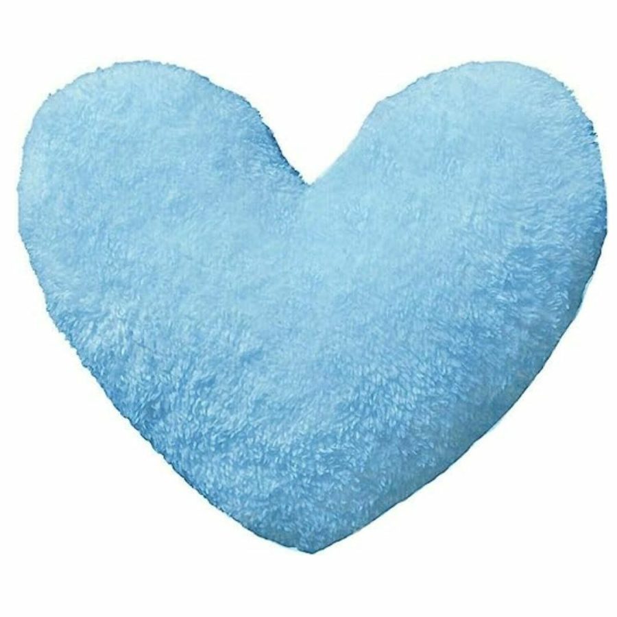 Blue Plush Heart-Shaped 'Mastectomy Pillow