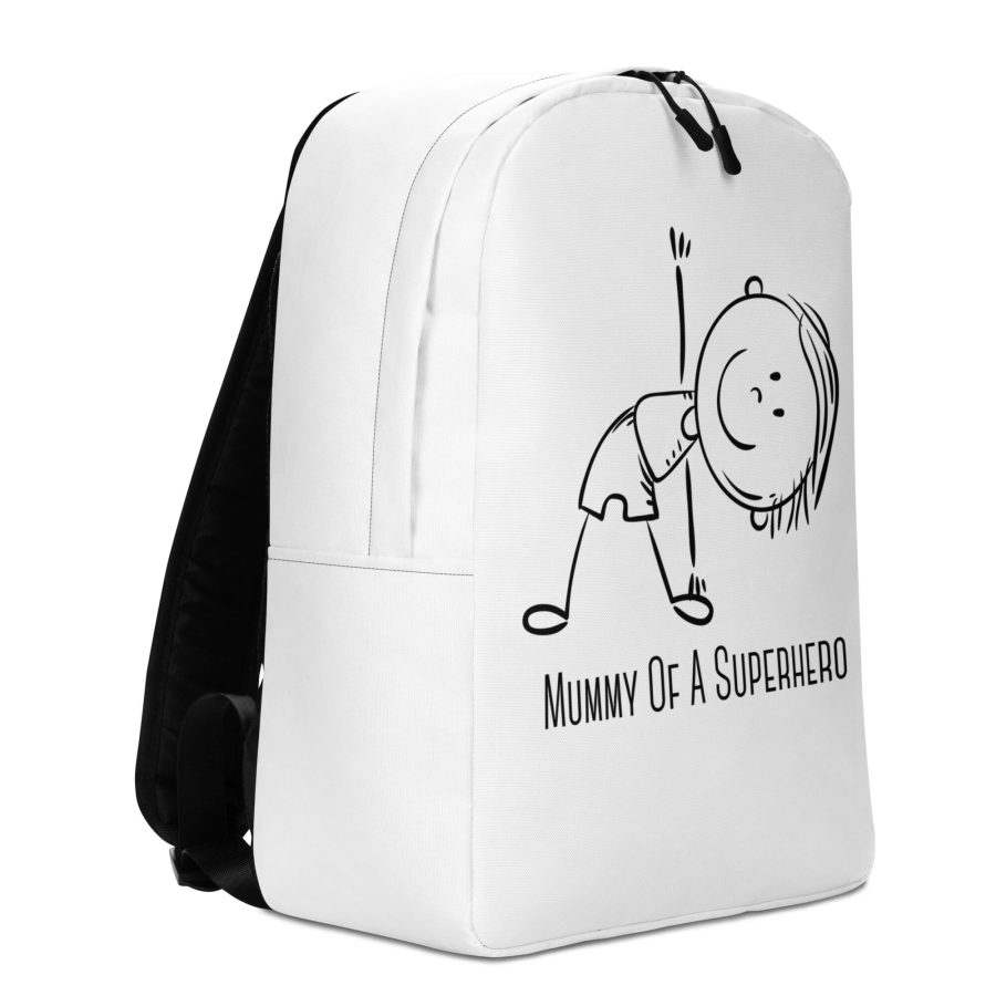All Over Print Minimalist Backpack White Right 63E4Ecf7D9595