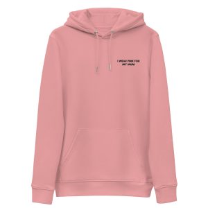 Unisex Essential Eco Hoodie Canyon Pink Front 63E539A268633