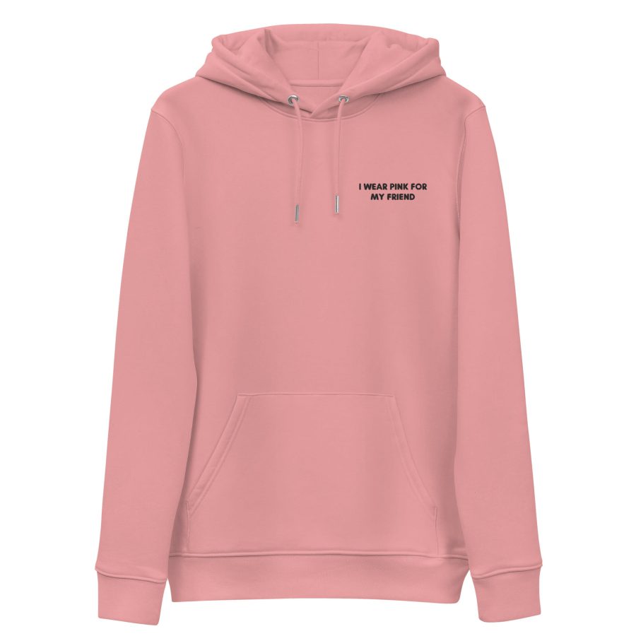 Unisex Essential Eco Hoodie Canyon Pink Front 63E53E2534785