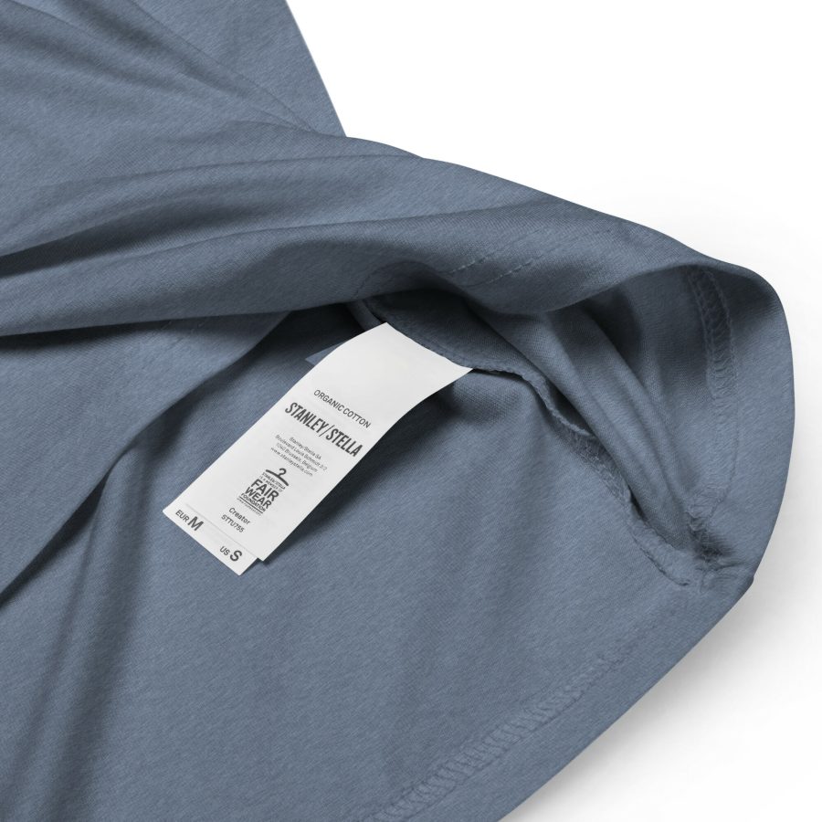 Unisex Organic Cotton T Shirt Dark Heather Blue Product Details 63De96De9C4D7