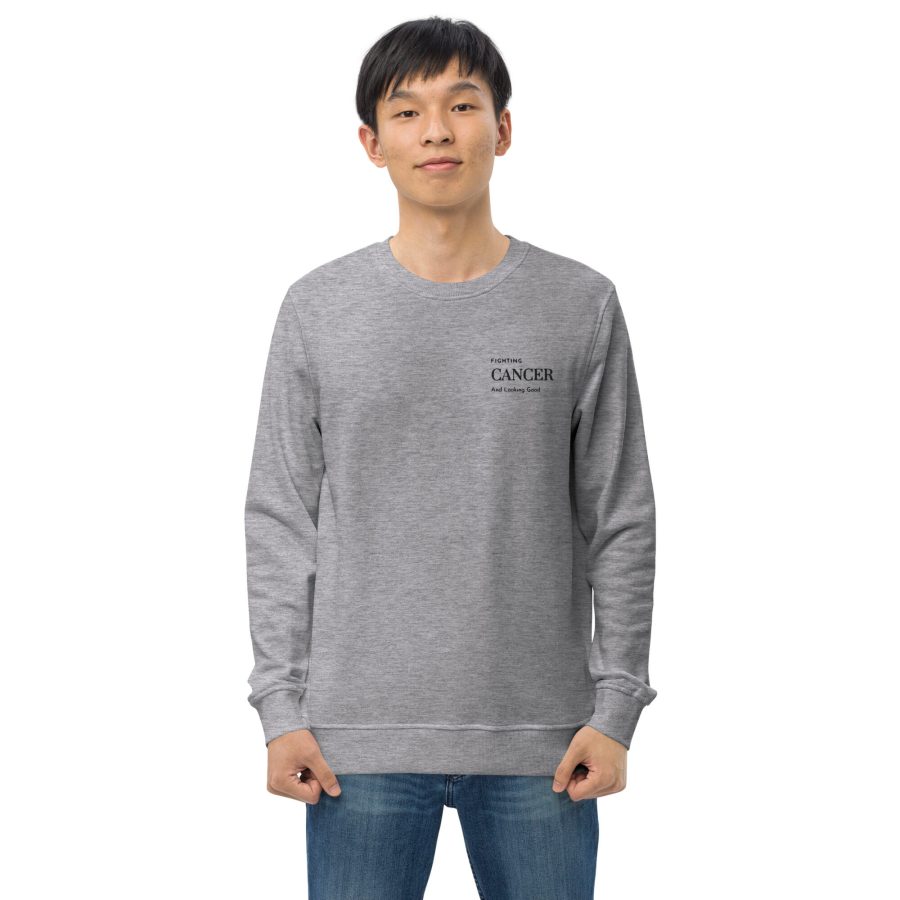 Unisex Organic Sweatshirt Grey Melange Front 63Efc4C5779Fc