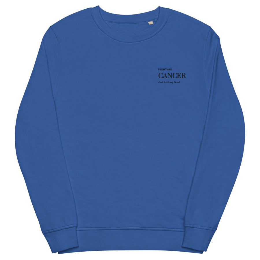 Unisex Organic Sweatshirt Royal Blue Front 63Efc4C5782D8