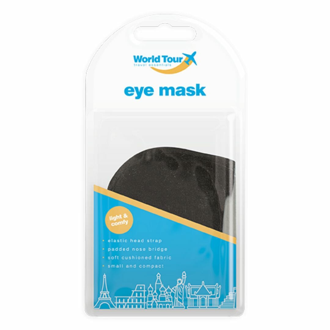 Soft Padded Black Eye Mask