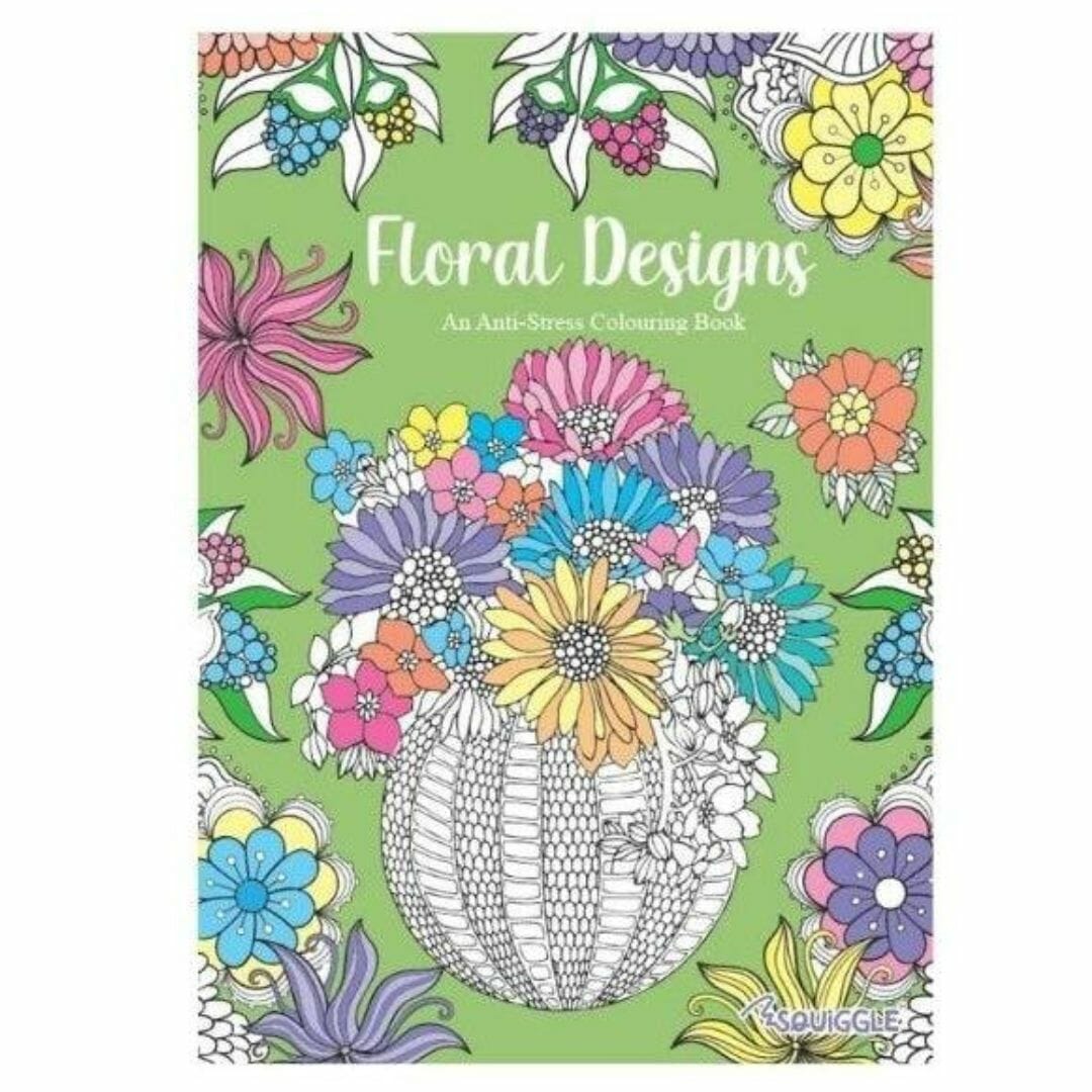 An Anti-Stress Colouring Book With 24 Pages Of Floral Designs