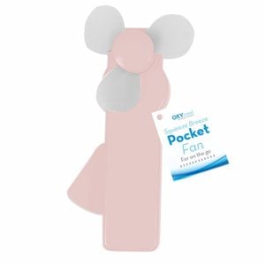 Pink - Squeeze-Powered Pocket Fans: Stay Cool Anywhere!