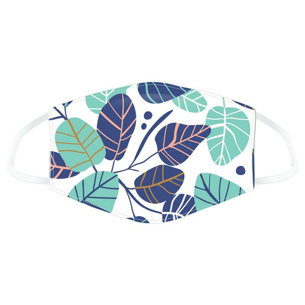Cancer Patient and Visitor Face Mask Covering - Simple Leaves Design (Adult Size)