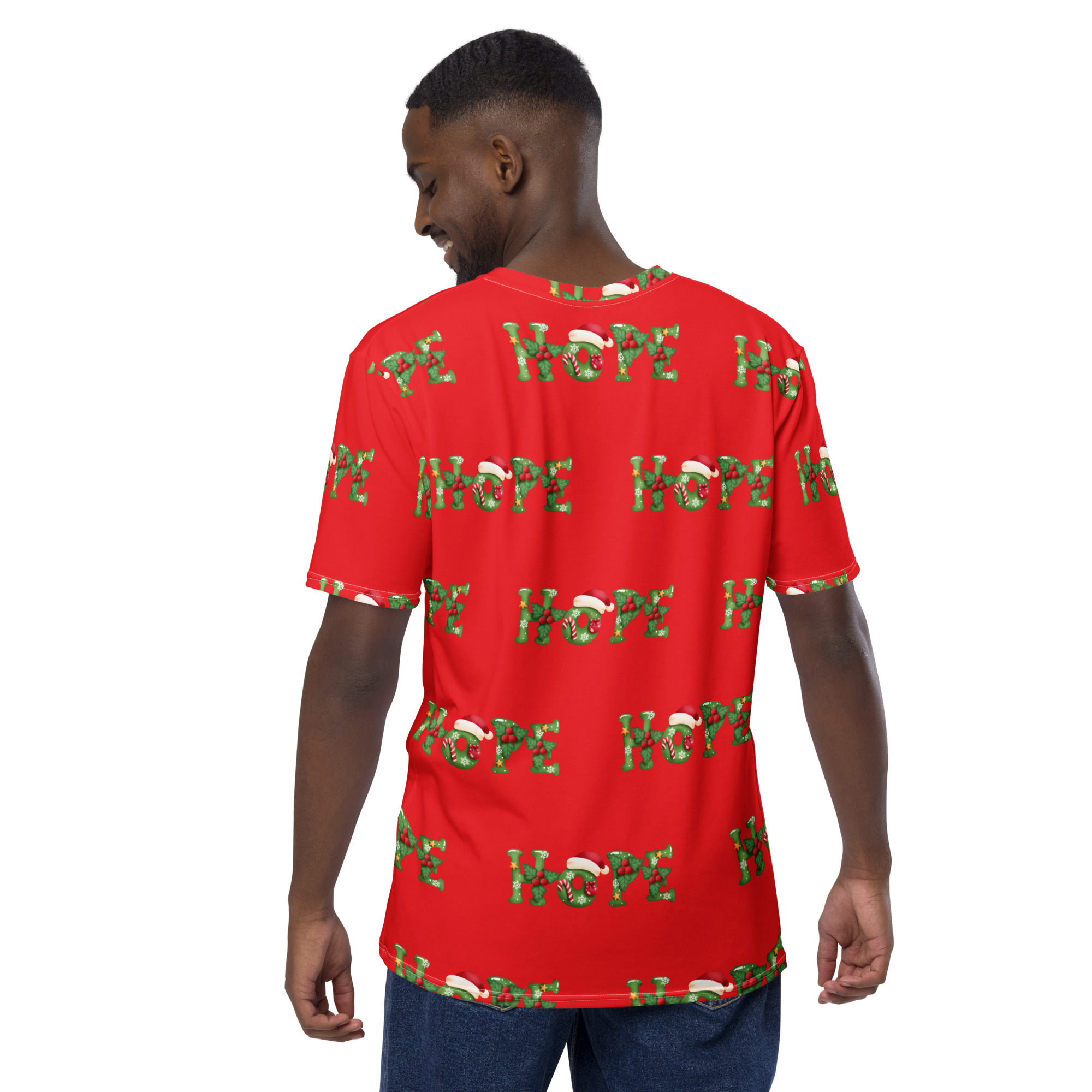 Hope Men's Christmas T-Shirt - Image 3