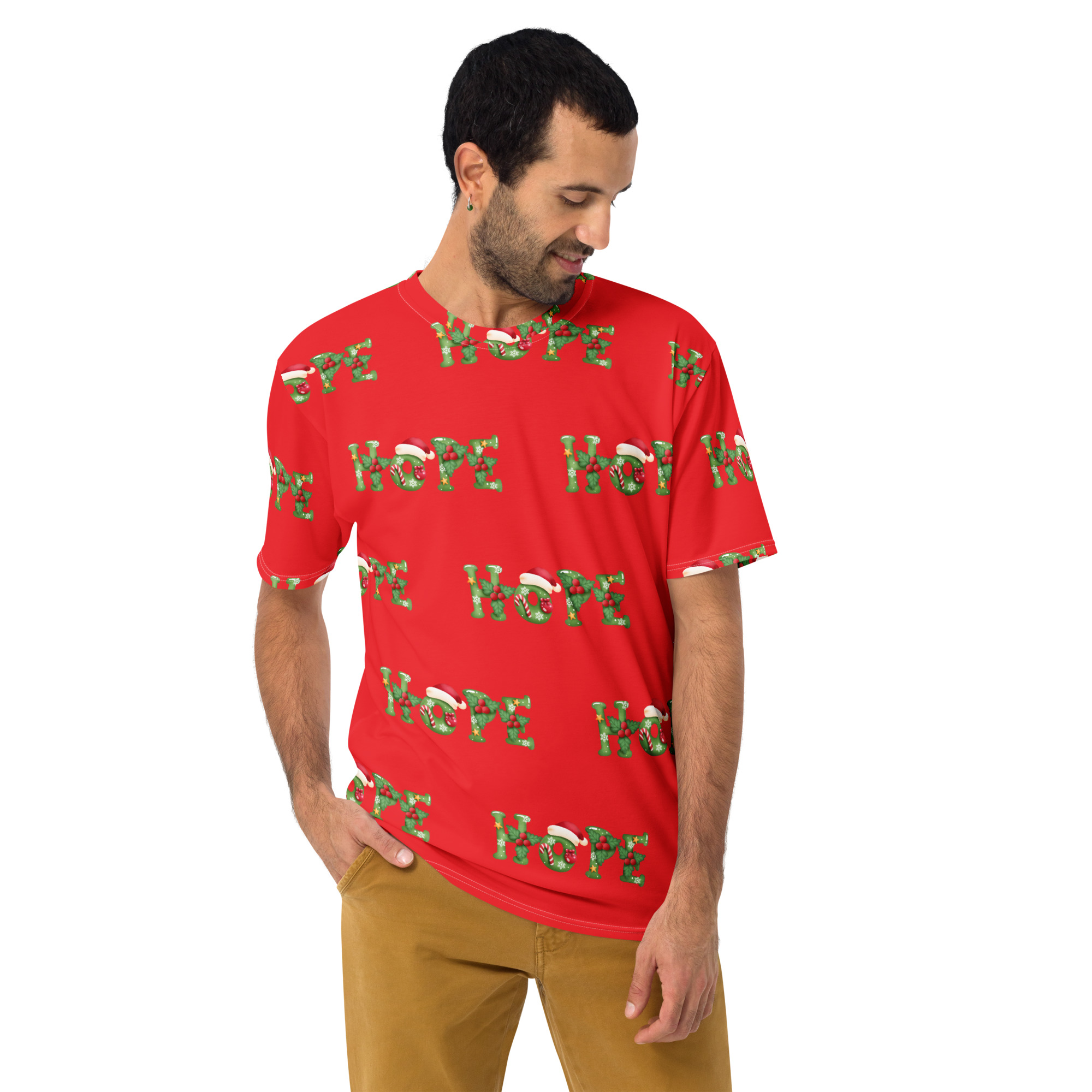 Hope Men's Christmas T-Shirt - Image 2