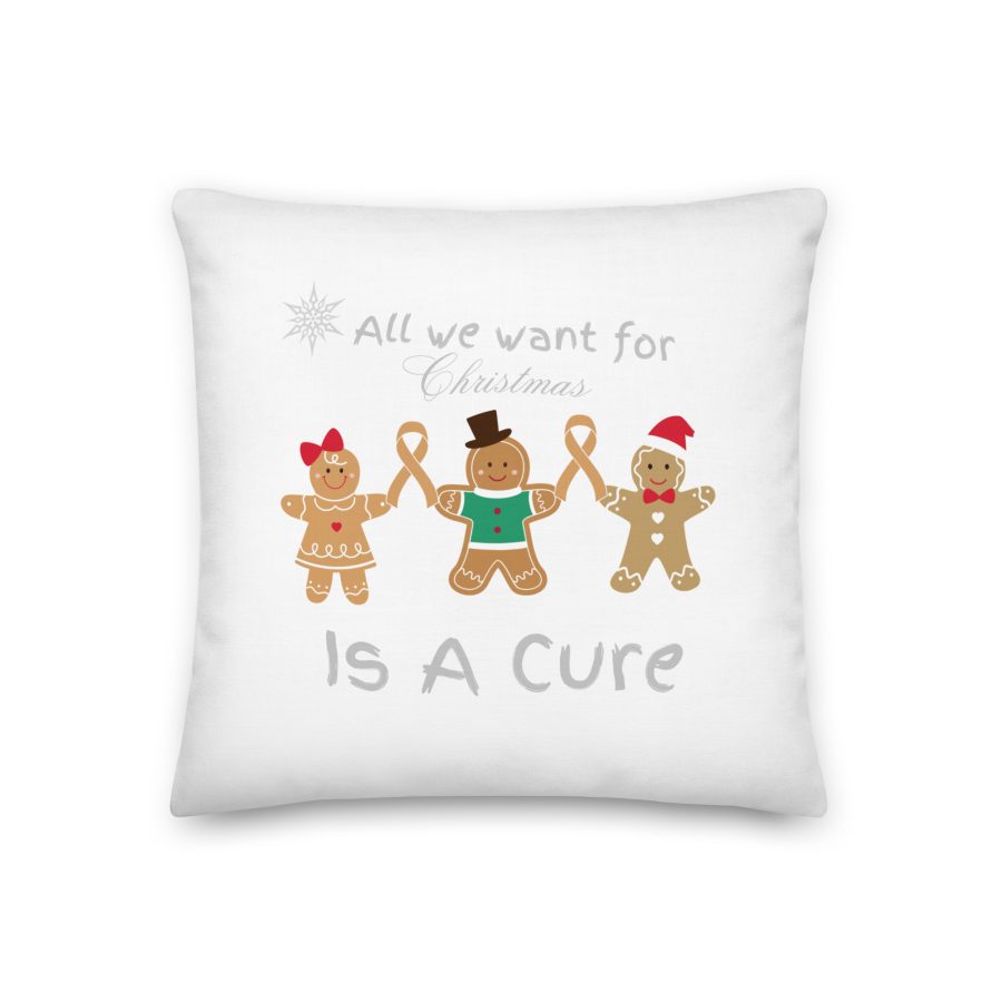 Hopeful Holidays Pillow: All I Want for Christmas is a Cure - Image 2