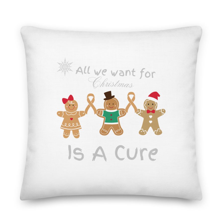 Hopeful Holidays Pillow: All I Want for Christmas is a Cure - Image 4