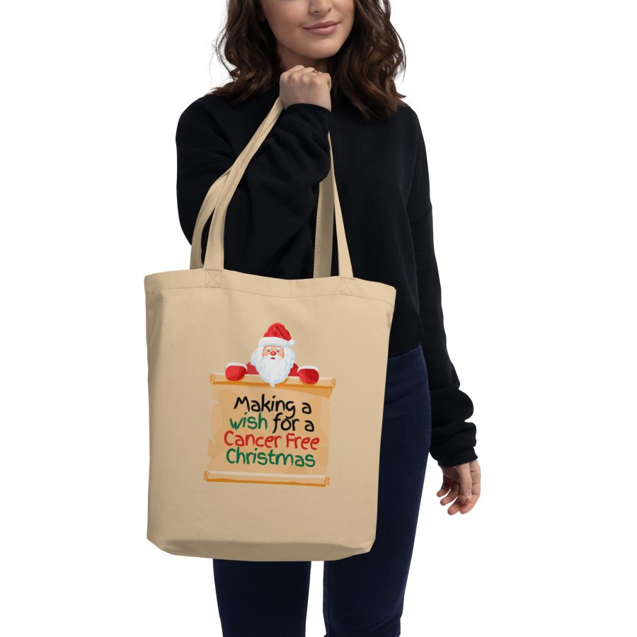Wishing for a Cancer-Free Christmas: Eco Tote Bag - Image 4