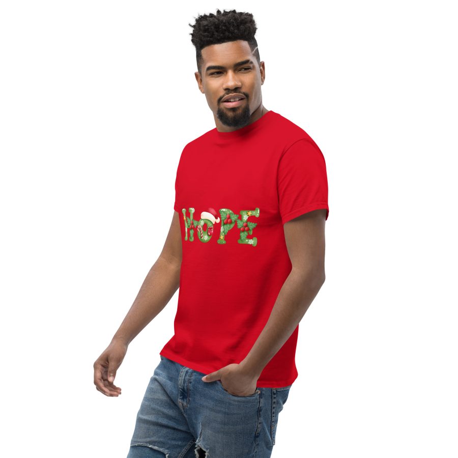 Hopeful Threads Christmas Hope Classic Mans Tee - Image 3